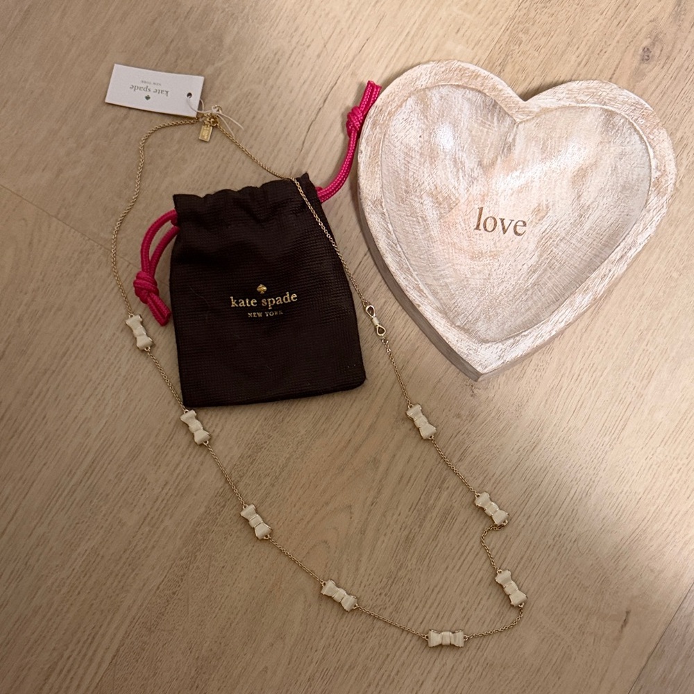 Kate Spade Gold and Cream Long Necklace